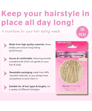 Brushworks Blonde Bobby Pins - 50 Pieces - Buy Online on SooperMarket.com