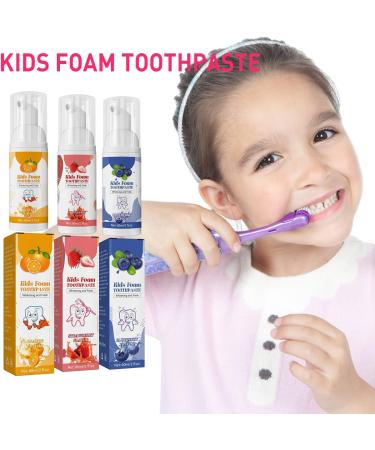Ikasus Kids Fruit Flavor Whitening Toothpaste | Natural Foam Formula for Deep Cleansing | Ideal for Electric & U-Shaped Toothbrushes | Strawberry Flavor - Buy Online on SooperMarket.com