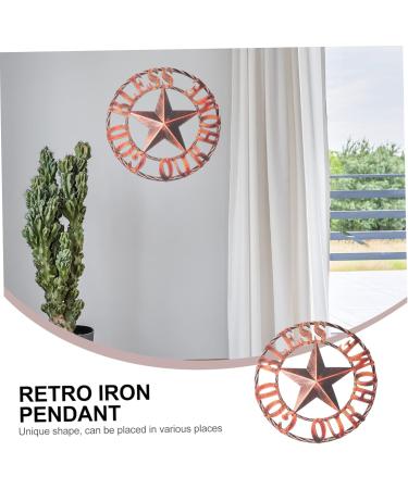 Cabilock Retro Wrought Iron Disc Ornament Rustic Decor for Home Wall Creative Hanging Decor Indoor Crafts - Buy Online on SooperMarket.com