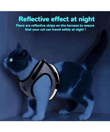 Aedcbaide Cat Harness and Leash Set | Adjustable Escape Proof Puppy & Kitten Harness with 16.4 Ft Retractable Traction Rope | Night Reflector | Ideal for Small Dogs - Buy Online on SooperMarket.com