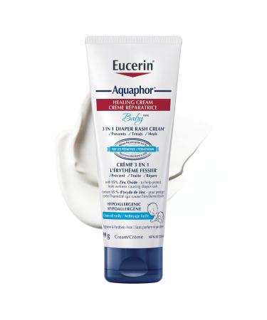 EUCERIN AQUAPHOR Baby Diaper Rash Cream for Baby's Sensitive Skin 99g | Zinc Oxide Cream | Suitable for Babies and Children | Non-sticky | Fragrance-free Cream | Recommended by U.S. Pediatricians 99 g (Pack of 1)