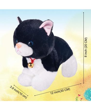 Interactive Black Plush Robot Cat Stuffed Animal Toy | Animated Pet Cat for Girls | Touch Control Electronic Kitten | 12 Large - Buy Online on SooperMarket.com