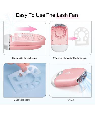 Geisofu USB Mini Portable Bladeless Fan for Eyelash Extension - Rechargeable & Electric (Light Pink) - Buy Online on SooperMarket.com