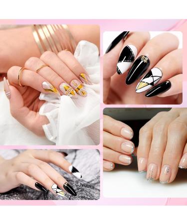 Yueshop Art Liner Gel Nail Polishes Set - 4x8ml Black Gold Silver White Collection - Drawing UV LED Gel Liner Polish Pen - Manicure Art Salon - Buy Online on SooperMarket.com