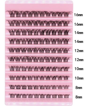 Bransfy Cluster Lashes D Curl 100 Pcs | Natural Look False Eyelashes Extension | Reusable DIY Eyelash Extension | Super Thin Band | Soft & Comfortable | D 0.07 8-16mm - Buy Online on SooperMarket.com