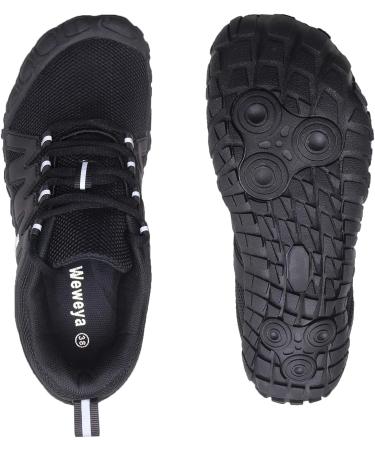 Weweya Barefoot Shoes Women's Minimalist Cross Training Running Shoe 7-7.5 Black - Buy Online on SooperMarket.com