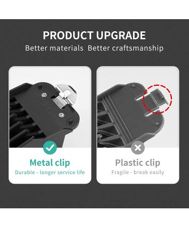 Wahl Hair Clipper Guards Set 1.25-2.5 inch, 6pcs Blue - Compatible with Most Full Size Trimmers - Metal Clip Included - Buy Online on SooperMarket.com