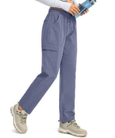 Viodia Women's Hiking Cargo Pants with Pockets Quick Dry UPF50+ Water-Resistant Pants for Women Golf Travel Climbing Pants X-Small Blue Ashes