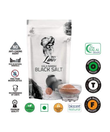 LUNN Natural Fine Grain Black Salt (Kala Namak) 7.05 Oz - Rich in Minerals, Pure Unrefined Non-GMO Vegan Salt - Gluten Free - Pack of 1 - Buy Online on SooperMarket.com
