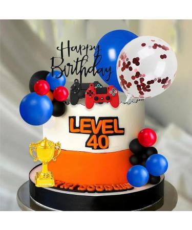 UFROMSKY 28pcs Video Game Cake Topper Headset Cake Topper Game Console Controller Cake Topper with Colorful Balls Trophy balloons for Video Game Themed Party Boys Teens Birthday Party - Buy Online on SooperMarket.com