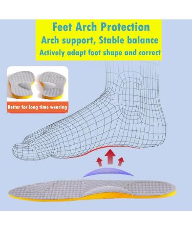 Goofort Orthotic Insoles for Posture Correction & Foot Support - Gray, High Arch, Flat Feet, Plantar Fasciitis - Men & Women - 4-in-1 Gel Inserts - Buy Online on SooperMarket.com