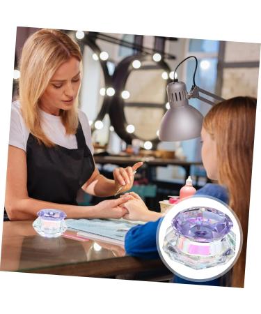 minkissy Nail Art Crystal Cup Cosmetics Cover Glass Purple Manicure 6.5x8cm Purple - Buy Online on SooperMarket.com