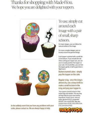 Made4You The Beatles Abbey Road - Edible Cupcake Toppers - Stand-up Wafer Cake Decorations (12) - Buy Online on SooperMarket.com