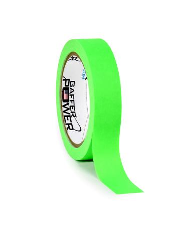 Labeling Tape | Fluorescent Green | Clean Removable Adhesive Tape | Console Tape for Light Control Board  DJ Mixing Board  Audio Mixer  Art  Chart  Artist  Drafting  Dry Erase Board Tape | 1In x20Yds Flu Green