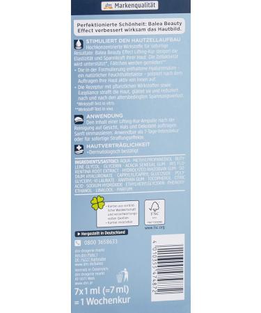 Balea Beauty Effect Lifting Kur (7x1ml) - Anti-Aging Serum | DM International Shipping - Buy Online on SooperMarket.com