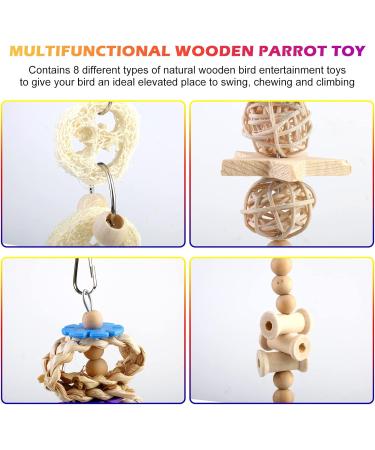 8 PC Colorful Bird Toys for Parrots Budgies Conures & Love Birds - Cage Swing & Hanging Bell - Buy Online on SooperMarket.com