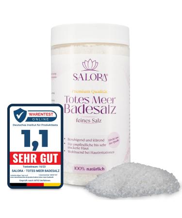 Salora Premium Totes Meer Bavarian salt 1150gr free of additives - Sea salt bath salt from Jordan - full bath or foot bath salt with peeling effect as a bathing additive or sauna salt - fine fine grit - 1 pack