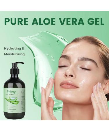 Organic Aloe Vera Gel 17oz - 99.75% Pure for Face Body & Hair | Deep Moisturizes & Sunburn Relief - Buy Online on SooperMarket.com