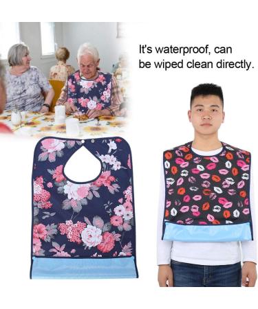 Adult Bibs 2 Pack Waterproof Mealtime Bibs Double Layer Reusable Dining Clothing Protector for Elderly Women Men 17.7" x 29.5" - Buy Online on SooperMarket.com