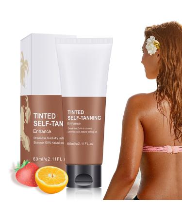 EHIOG Tanning Accelerator Cream Brown Tanning Gel Achieve A Natural Tanning for Sunbed & Outdoor Sun Effective in Sun-Beds & Outdoor Sun- 60ml