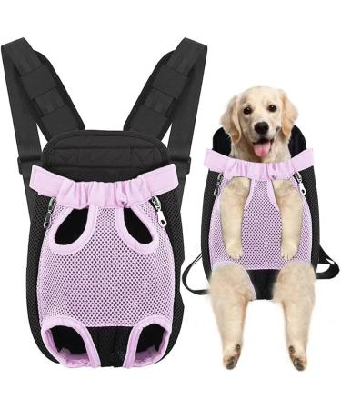 Pet Carrier Backpack Adjustable Dog Front Carriers Dog Slings for Safety Travel Easy Fit for Hiking Camping Travelling for Small Medium Large Dogs Puppies M Pink - Buy Online on SooperMarket.com