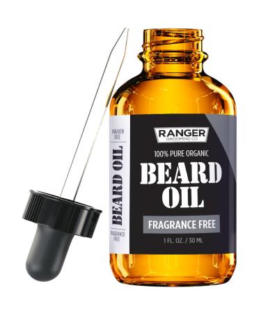 Fragrance Free Beard Oil & Leave In Conditioner, 100% Pure Natural for Groomed Beards, Mustaches, and Moisturized Skin 1 oz by Ranger Grooming Co by Leven Rose
