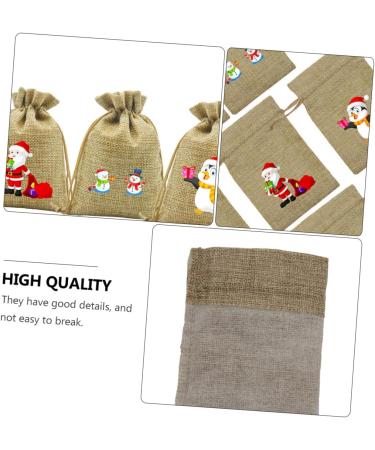 KOMBIUDA 12pcs Christmas Drawstring Bag Candy Bags Burlap Lovely Bags Hold Accessories Bag Storage Bag Pocket - Buy Online on SooperMarket.com