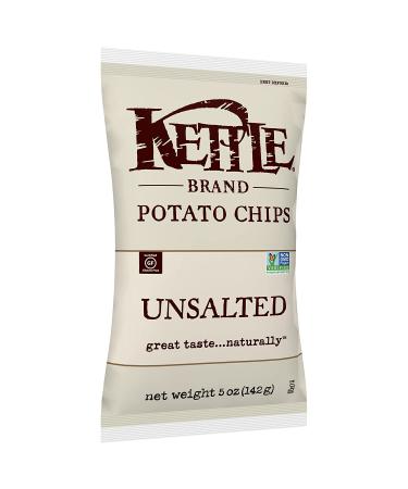Kettle Brand Unsalted Potato Chips 5oz (15 Pack) - Healthy Snack Option - Buy Online on SooperMarket.com