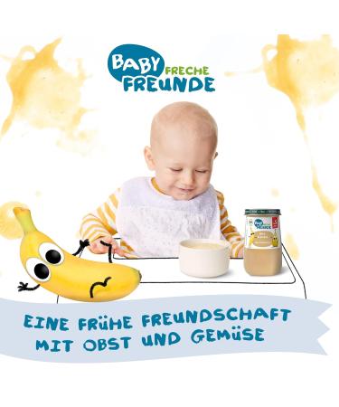 Freche Freunde Organic Pear & Banana Baby Porridge (6 x 190g) | Perfect for Babies 5 Months+ - Buy Online on SooperMarket.com