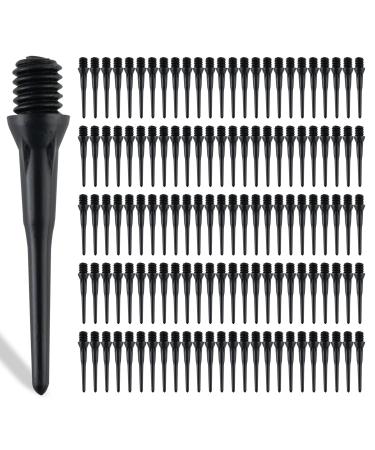 Tian ma 2BA Thread Plastic Tip Dart Points Soft Dart Tips Replacement Dart Accessories Black 200