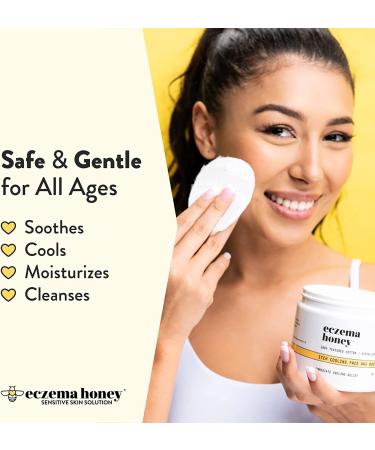 Eczema Honey Itch Cooling Face & Body Rounds - Anti Itch Cotton Pads for Eczema & Dry Skin (50 Rounds) - Buy Online on SooperMarket.com