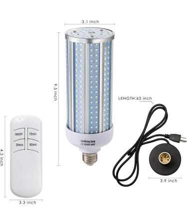 100W UV Light Sanitizer Bulb | UVC Disinfection Germicidal Lamp E26/E27 Base - Home, Office, Hotel | White - Buy Online on SooperMarket.com