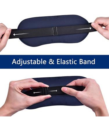 Heated Eye Mask for Dry Eyes - 100% Silk Sleep Mask with Adjustable Temp and USB Port for Puffy Eye Relief - Electric Dry Eye Relief Mask in Blue Color - Buy Online on SooperMarket.com