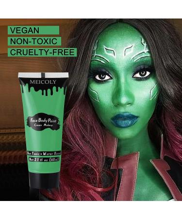 MEICOLY Green Cream Face Body Paint - Christmas Grinch Costume, Camouflage Hunting, Halloween SFX Makeup for Adults and Children - Buy Online on SooperMarket.com