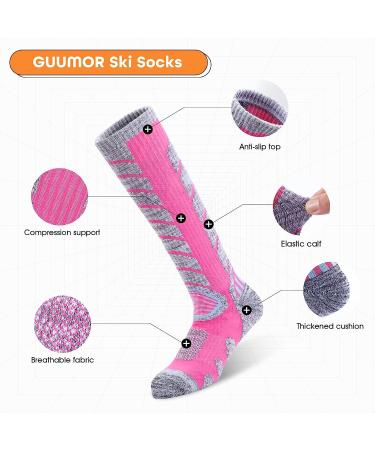GUUMOR Ski Socks - 4 Pairs Medium Thermal Winter Sports Socks for Men and Women - Buy Online on SooperMarket.com