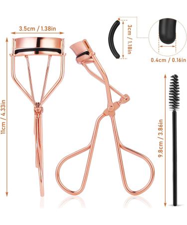 WLLHYF Eyelash Curler Kit with 10 Silicone Refill Pads and Mascara Brush - Universal Lash Curler Makeup Tool for Women - Buy Online on SooperMarket.com