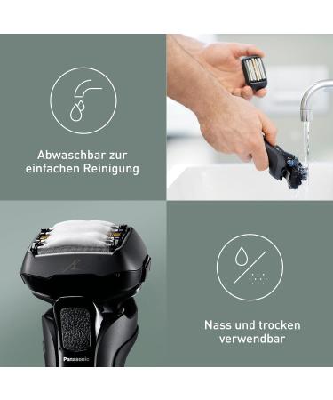 Buy Panasonic Series 900 ES-LV6U Premium Wet & Dry Razor for Men | 5-Blade Shearing Head Linear Motor Beard Sensor | Matte Black - International Shipping Available - Buy Online on SooperMarket.com