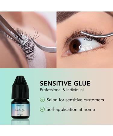 Sensitive Black Lash Glue - Waterproof Long-Lasting Eyelash Extension Glue for DIY & Professional Use - Buy Online on SooperMarket.com
