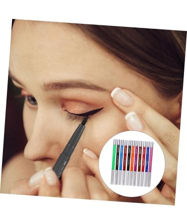 FOYTOKI 12 Pcs 1 Set Shadow Set Professional Eyeliner Pens Eye Liner Sharpeners Colorful Plastic - Buy Online on SooperMarket.com