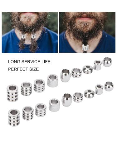 18PCS Stainless Steel Hair & Beard Beads for Braiding - Viking Style - Buy Online on SooperMarket.com