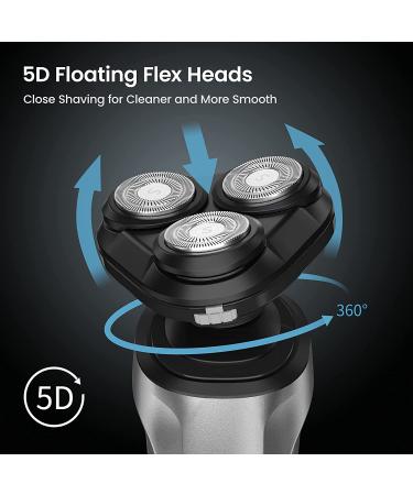 SweetLF 3-in-1 Electric Razor for Men - 5D Rotary Shaver, Waterproof, Type-C Charging, Metal Body - Buy Online on SooperMarket.com
