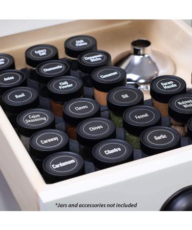 InDrawer AllSpice Rack (24 Jars + Labels) - Organize Your Spices Efficiently - Buy Online on SooperMarket.com