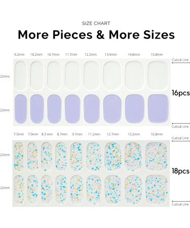 NAILOG Semi Cured Gel Nail Strips 34 pcs Salon-Quality Gel Nail Stickers Long Lasting Nail Wraps for Women with Soft Gel Finish (Innocent) - Buy Online on SooperMarket.com