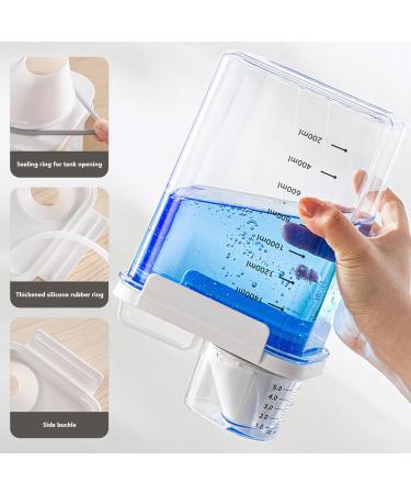 1PC Laundry Detergent Dispenser 1800ml Clear Airtight Washing Powder Dispenser with Scale and Cup Detergen Box for Solid Liquid 1800ml with scale - Buy Online on SooperMarket.com