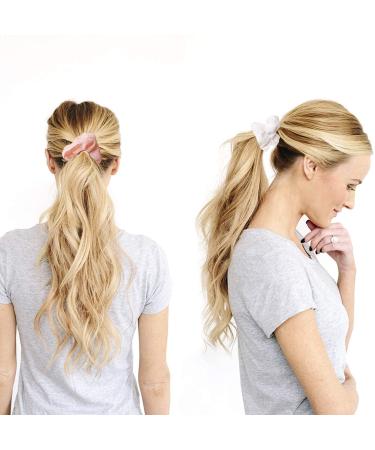 24 Pack Satin Scrunchies Hair Ties & 12 Pack Rose Gold Love Knot Bracelet Set - Perfect Maid of Honor & Bachelorette Party Gift (Rose Gold) - Buy Online on SooperMarket.com