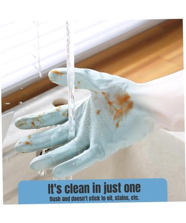 Cleaning Gloves Reusable Dishwashing Gloves Rubber Gloves Anti Slip Household Gloves for Kitchen Bathroom for Palm Width 3.6''-3.9 - Buy Online on SooperMarket.com