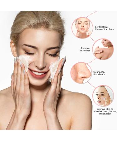Frcolor 50 Pcs Loofah Face Pads | Exfoliating Sponges for Makeup Removal and Facial Scrub | Reusable Soft Skin Care Pads - Buy Online on SooperMarket.com
