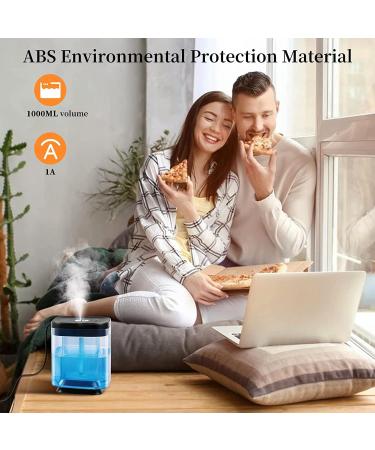 Beioue 1000ML Cool Mist Humidifier with Night Light - Home, Bedroom, Office, Travel - Black - Buy Online on SooperMarket.com