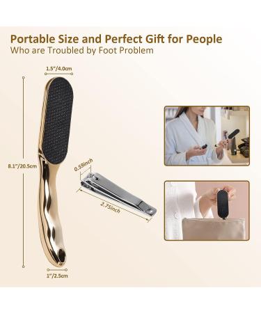 Glass Foot File Callus Remover & Nail Clipper Set | Pedicure Tools for Wet & Dry Feet - Buy Online on SooperMarket.com