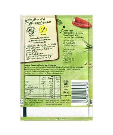 Buy Knorr Salad Dressing Croutinos with Peppers & Pine Nuts - 25g Pack | International Shipping Available - Buy Online on SooperMarket.com